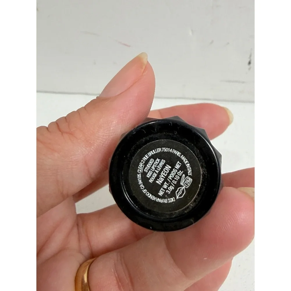 Kat Von D Studded Kiss Lipstick NaYeon Gunmetal Black Shimmer 3.0g Italy‎